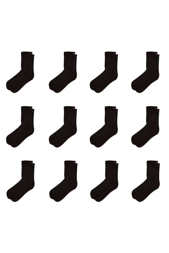 Brown Crew Length Cushioned Cotton Socks for Men and Women Free Size - Pack of 12