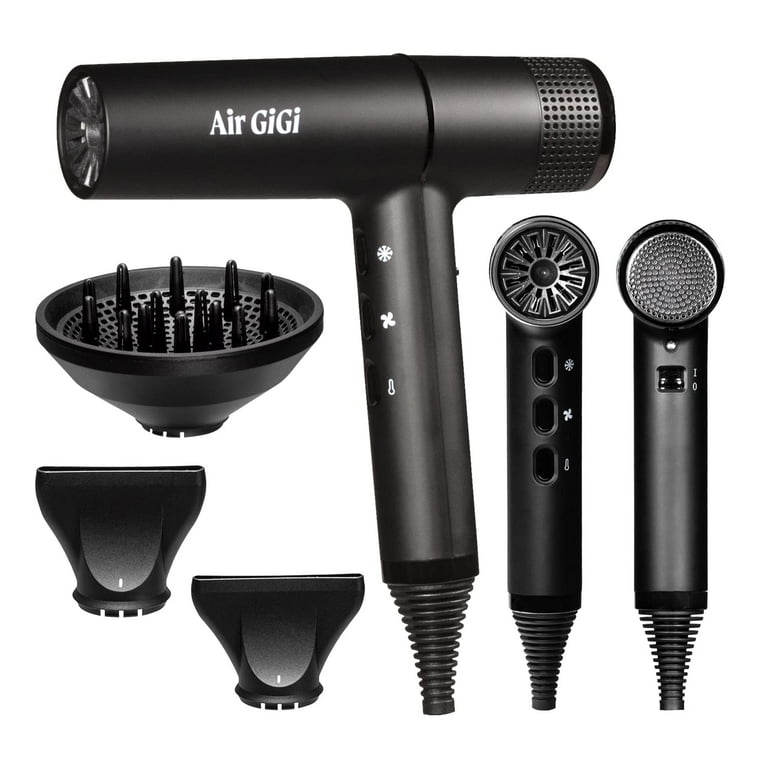 Air Gigi Hair Dryer Salon Professional 2000W Ultra Light Quiet Blow Dryer 110 000 RPM Brushless Motor w Diffuser Concentrator Attachments Auto