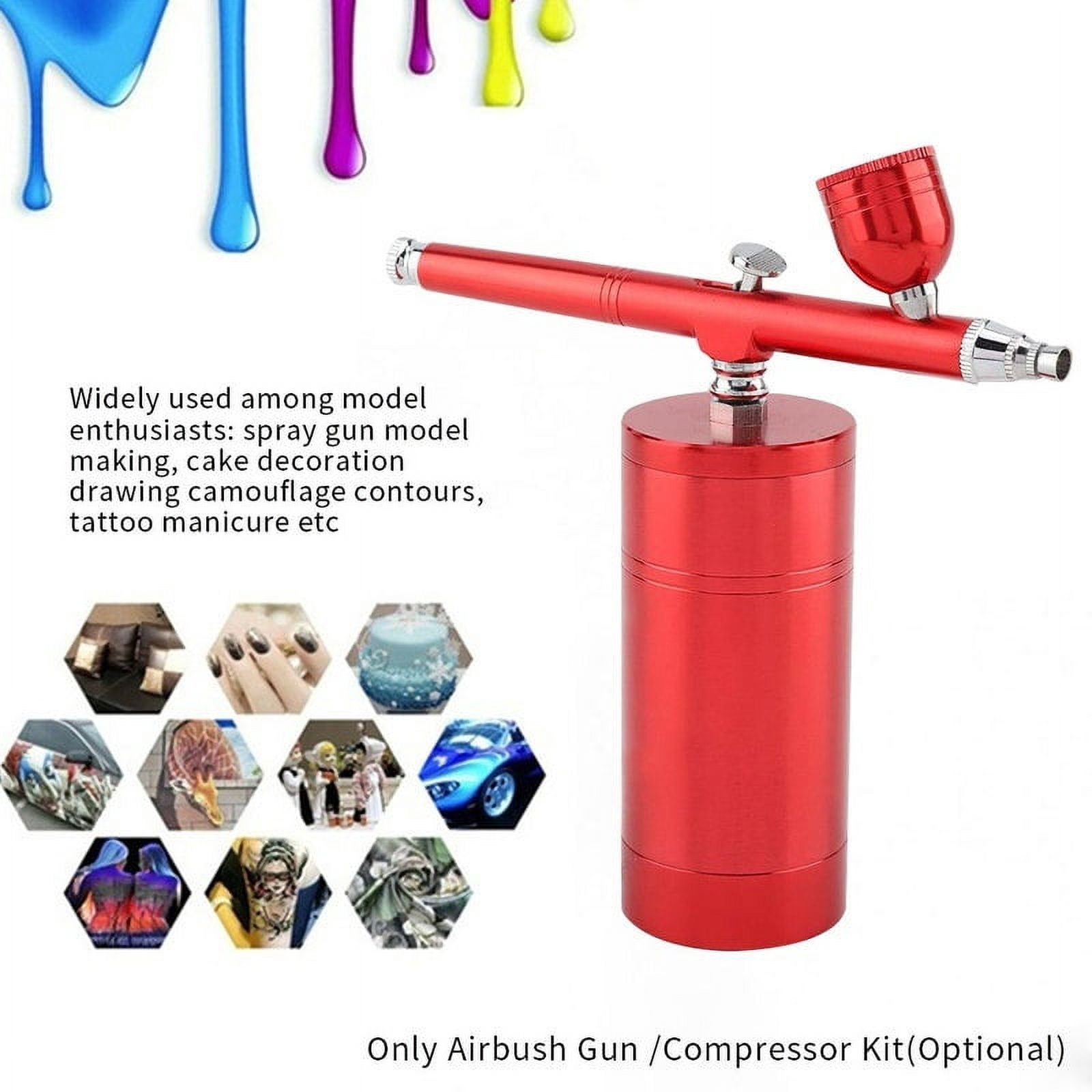 Air Gravity Feed Dual Action Airbrush Paint Tattoo Spray Gun Kit Set Tool 0.3mm