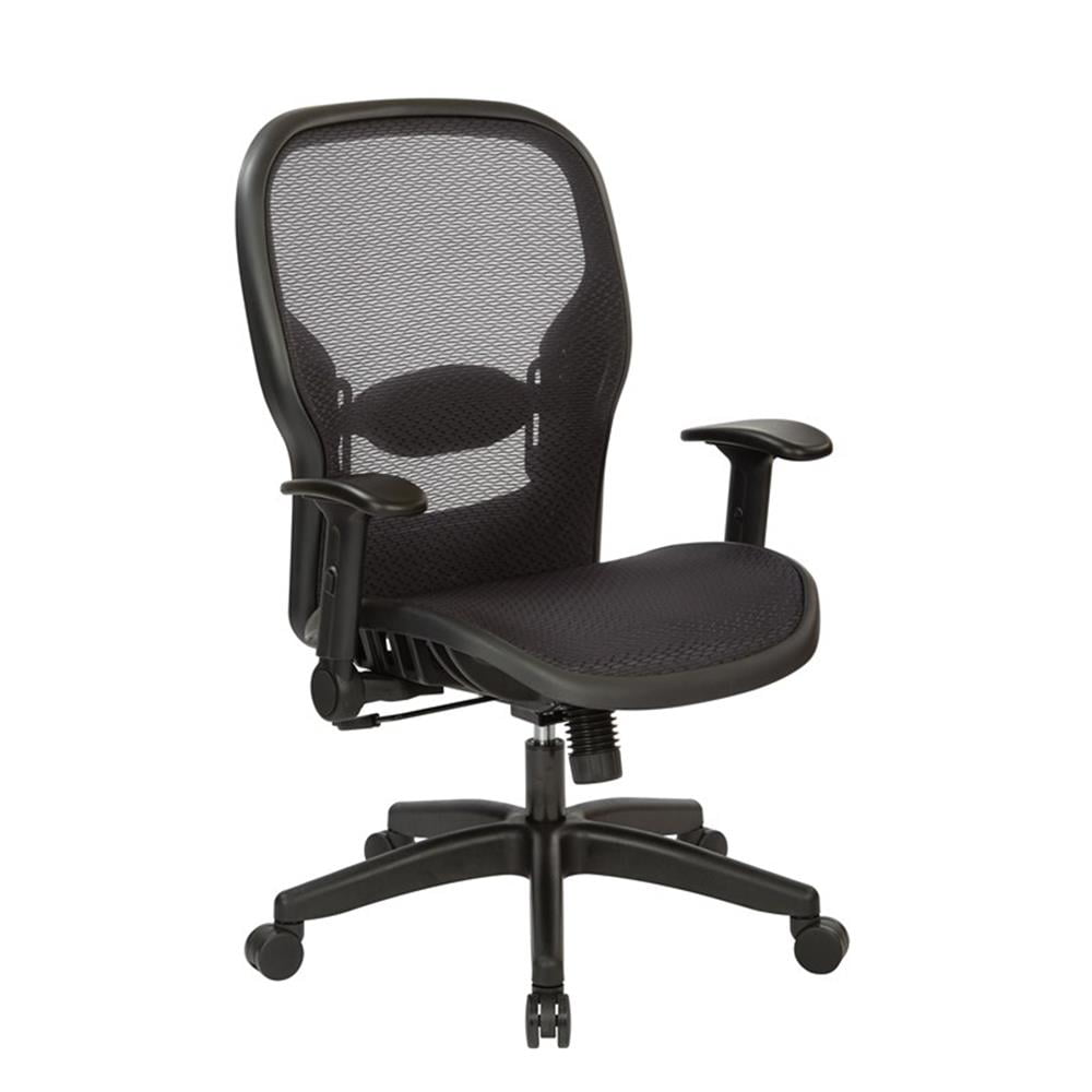 Black Mesh Executive Office Chair with Adjustable Arms