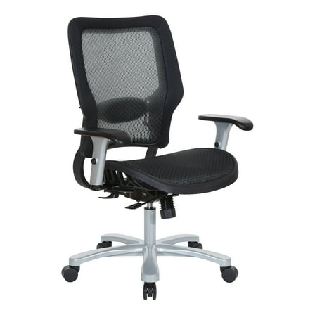 Air Grid Seat and Back Big & Tall Chair in Black Fabric
