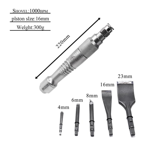 Air Hammer Kit Air Shovel Mini Pneumatic Hammer Pneumatic Shovel Tool Home DIY Engraver Hospital Plaster Remover ,Ergonomic Design