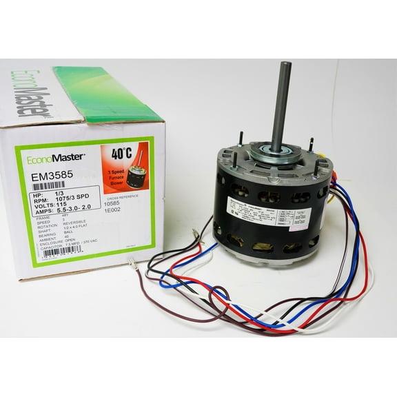 Air Handler Furnace HVAC Blower Motor EM-3585 5-5/8" Diameter 1/3 HP 1075/3 RPM 115V