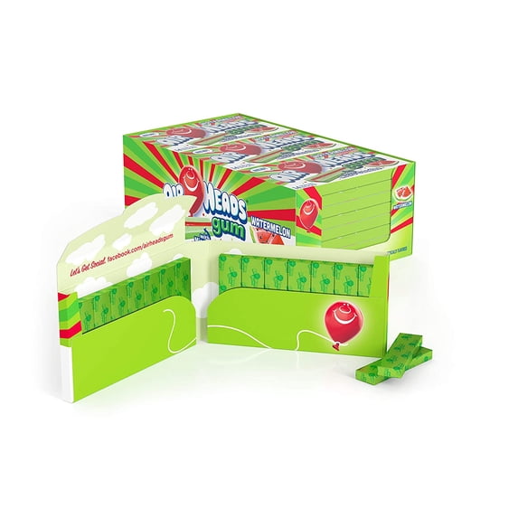 Air Heads Gum With Micro-Candies Watermelon 12 Count Sugar Free