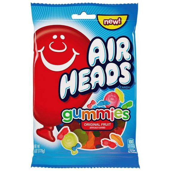Air Heads Original Fruit Candy Gummies, 6 OZ (Pack of 2)