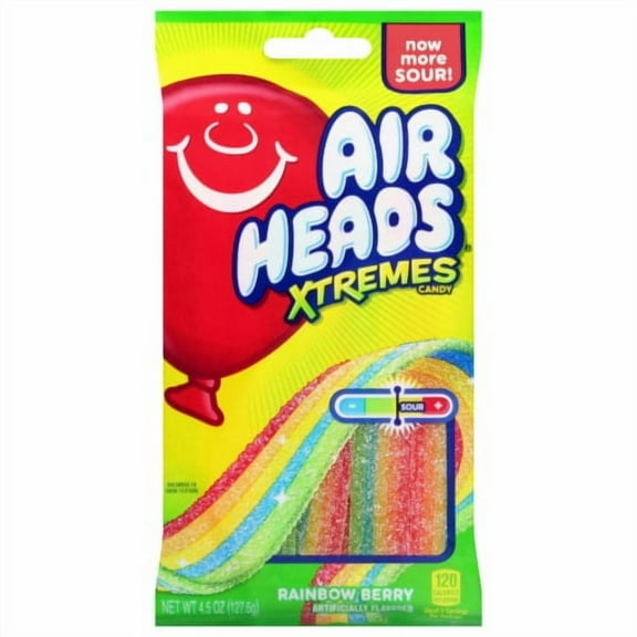 Air Heads Rainbow Berry Xtremes Chewy Candy 4.5 oz - Pack of 2