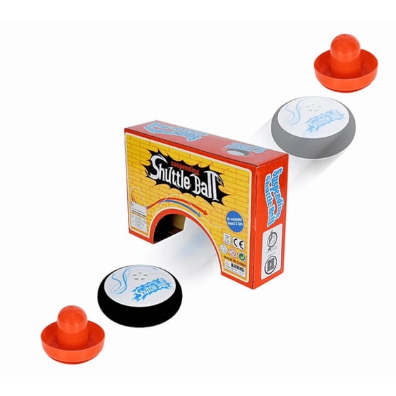 Air Hockey Hover Puck|Mini Electric Floating Hockey with 2 Red Air Hockey Pushers|Air Hockey Board