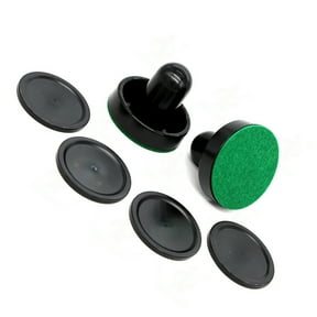 Air Hockey Paddle & 4 Pucks Set, Durabled Plastics Table Hockey Pusher Replacement for Game Tables Adults Kids