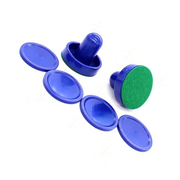 Air Hockey Pucks and Paddle Replacement Plastic Air Table Hockey Game Pusher with 4 Pucks for Game Tables Equipment Part