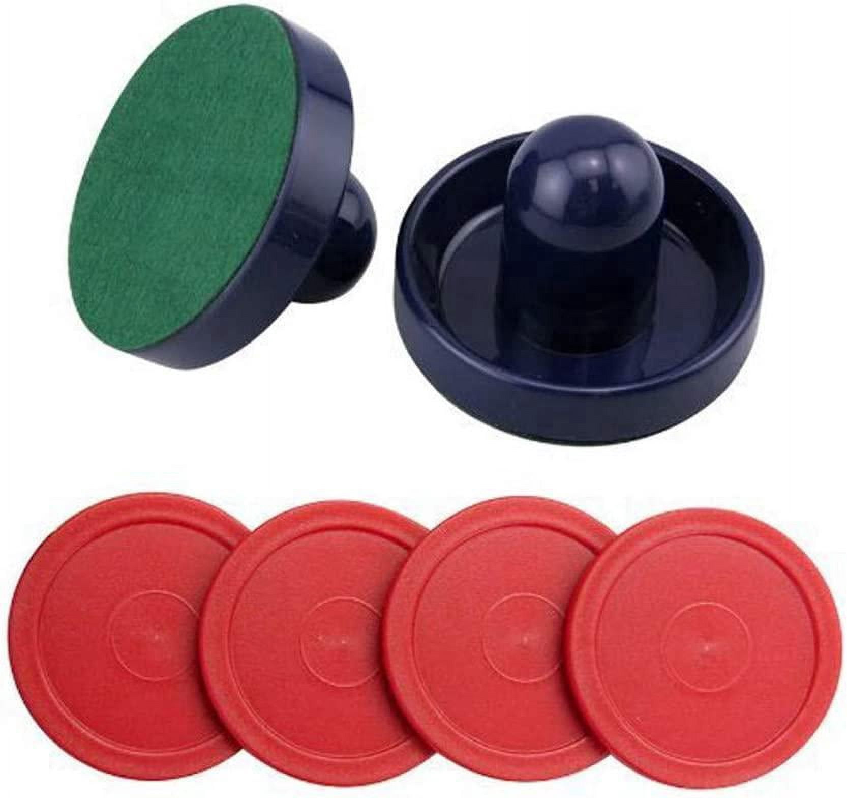 TOYMYTOY Set Riparazione Air Hockey - 4 Maniglie + 4 Panno In Feltro + 8 Dischetti Blu Scuro - Accessori Di Ricambio Universali Per Tavoli Da Hockey Aria, Dimensioni 7,6x7,6x4,1 Cm