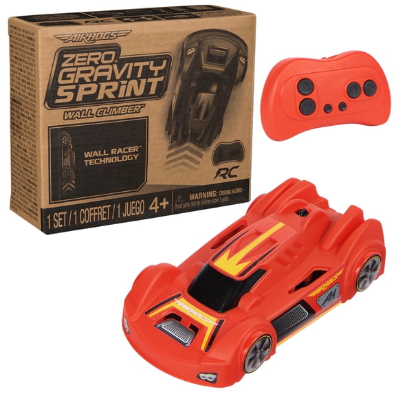 Air Hogs, Zero Gravity Sprint RC Car Wall Climber, Red USB Micro B Rechargeable Indoor Wall Racer, Over 5-Inches Long, Toys for Kids Ages 4 and up