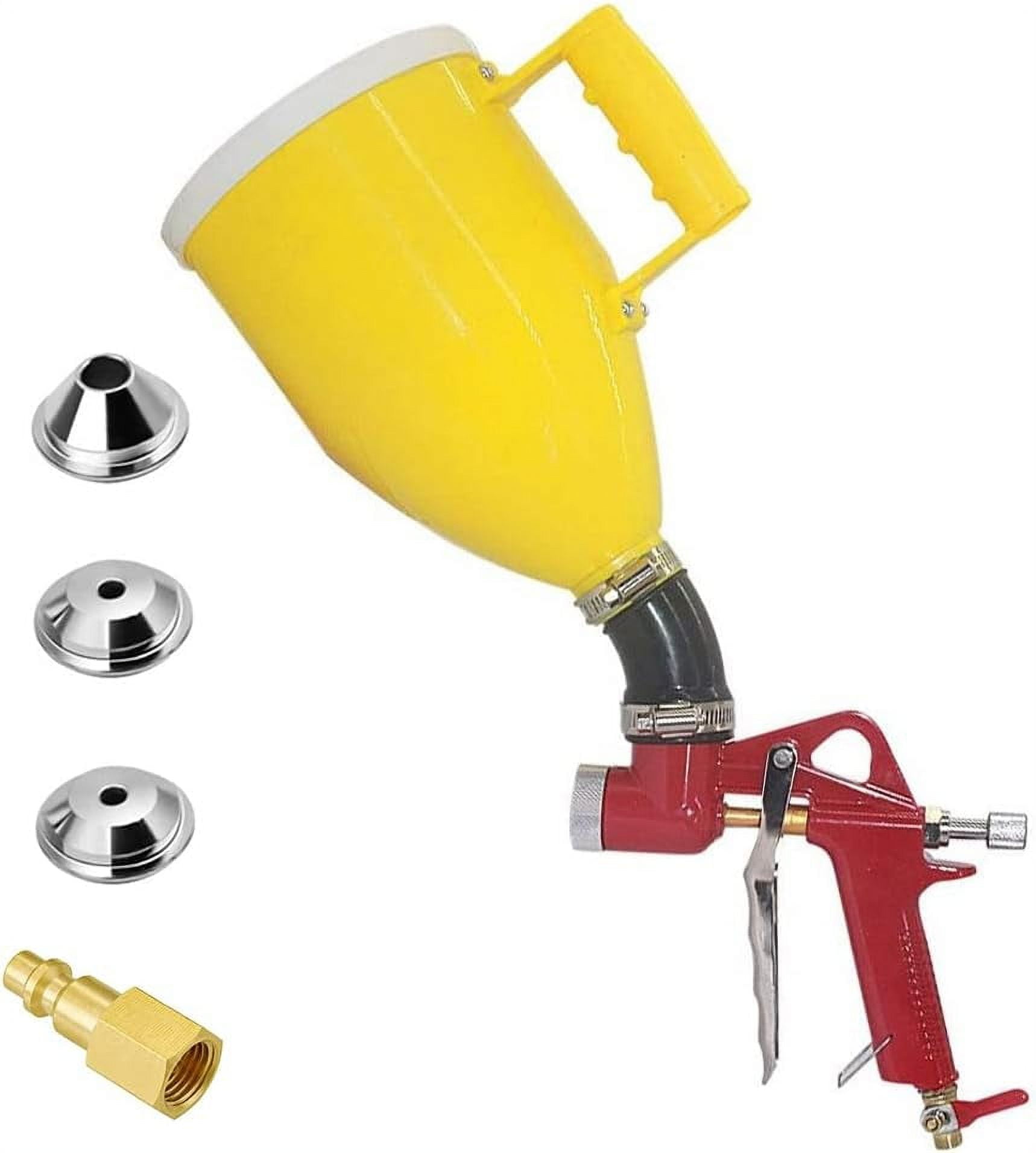 Air Hopper Spray Gun with 4.0mm/6.0mm/8.0mm Nozzle Paint Texture Drywall Painting Sprayer, Yellow, 0.79 Gallon (3 L) Elbow