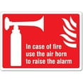 thumbnail image 1 of Air Horn Fire Sign Safety Signs Fire Safety Signs Metal Tin Sign 8x12 Inches Caution Danger Safety Security Warning Notice Signs, 1 of 5