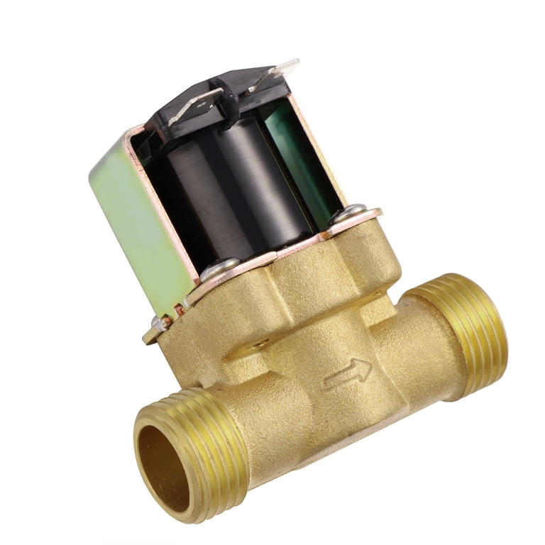 1/2" Brass Solenoid Valve - 12V DC For Air Or Water Control (Low Power, Model 2BCV-1/2-12VDC-D)