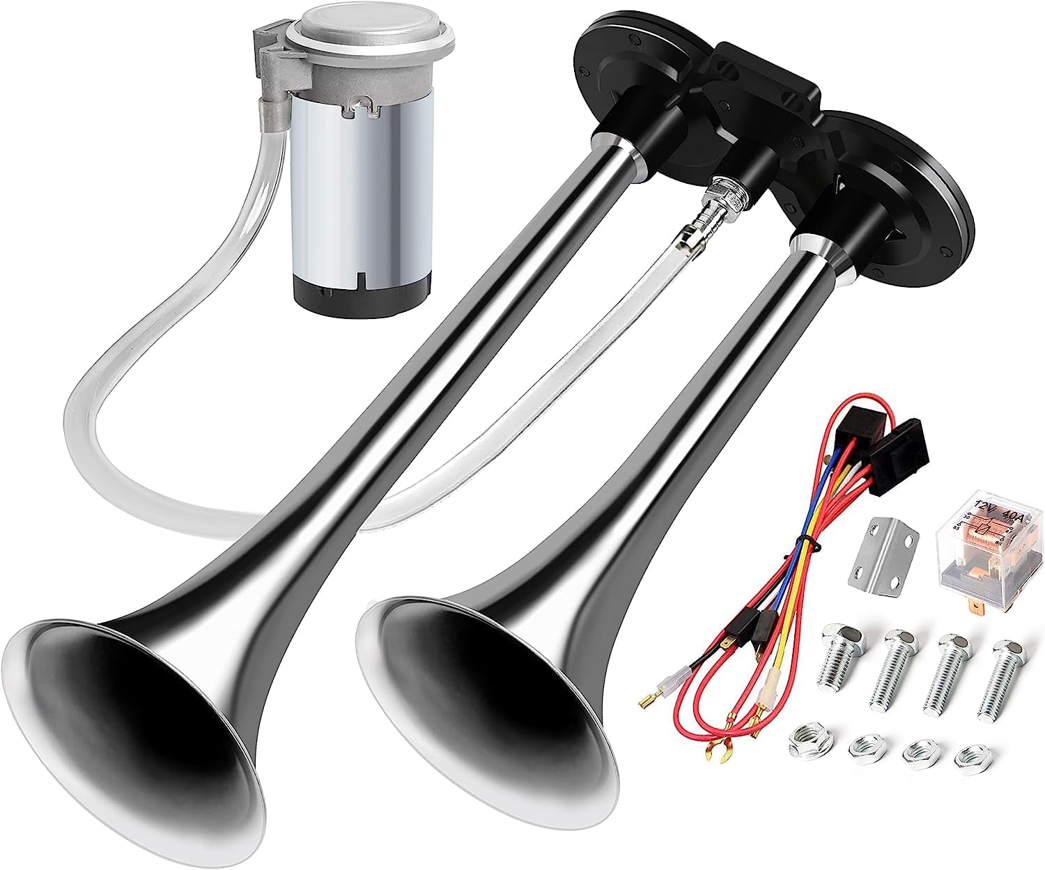 Air Horn for Truck Boats Car, 150DB Super Loud Train Horns Kit with 120