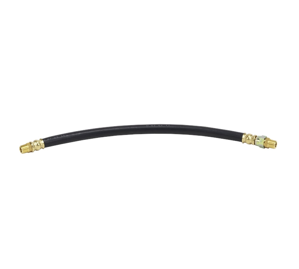 Air Brake Hose Assembly 18" x 3/8"-18 for Semi Trucks | 3/8" ID 3/8" NPT 225 PSI 1 Fixed 1 Swivel DOT FMVSS106 SAE J1402 | Replaces 16618 16118-66 146018 12-38318 07-554 21034 285783