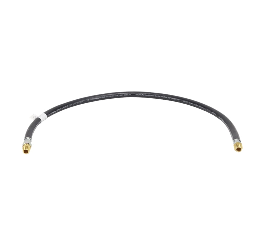 Air Brake Hose Assembly 40" x 3/8"-18 for Semi Trucks | 3/8" ID 3/8" NPT 225 PSI 1 Fixed 1 Swivel DOT FMVSS106 SAE J1402 | Replaces 16640 1614066 16140-66 146040 13-4820 12-38340