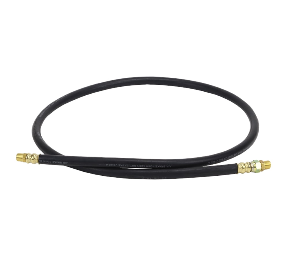 Air Brake Hose Assembly 72" x 3/8"-18 for Semi Trucks | 3/8" ID 3/8" NPT 225 PSI 1 Fixed 1 Swivel DOT FMVSS106 SAE J1402 | Replaces 16672 13-1413L 146072 16172-66 21135 453272 HE0672