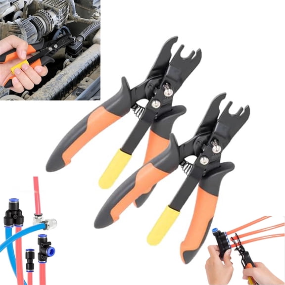 Air Hose Connector Removal Tool, Push to Connect Fittings Air Line Pliers Disconnect Tool, Air Line Disconnect Release Pliers, for Removing Push-Fit Pneumatic Fittings 1/4, 5/16