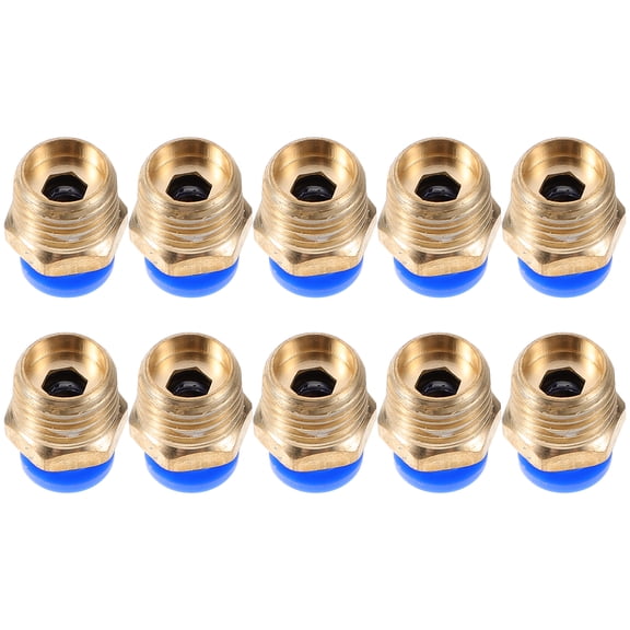 SHOWERORO 10Pcs Reliable Quick Connect Fittings for Home Gas Lines in Golden ABS Copper