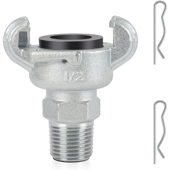 Air Hose Fitting Replacement Chicago Air Fitting 1/2, NPT Male End Chicago Air Fitting, 0.5" Iron 2 Lug Universal Coupling