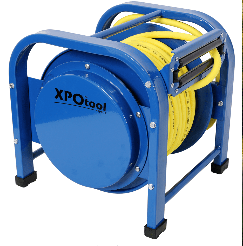 Air Hose Reel 100ft 300PSI Heavy Duty Industrial Hybrid Portable