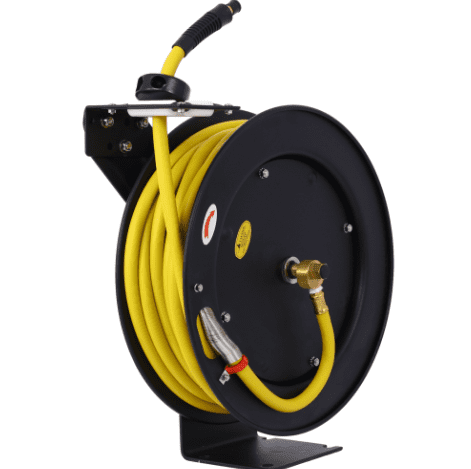 Air Hose Reel-50' SBR Rubber, 300PSI, Heavy Duty Steel Industrial Reel