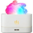 thumbnail image 1 of Air Humidifier, Essential Oil Diffuser with Led Flame Light - 7 Colors, 180mL Capacity (8 Hours), Noiseless Operation, Auto-Off Protection - Perfect for Home Bedroom Office Gifts(White)…, 1 of 1