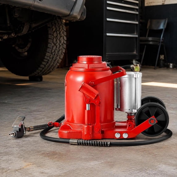 Air Hydraulic Bottle Jack, 50 Ton Capacity, 10.4-16.1 Inch Lift Range ...