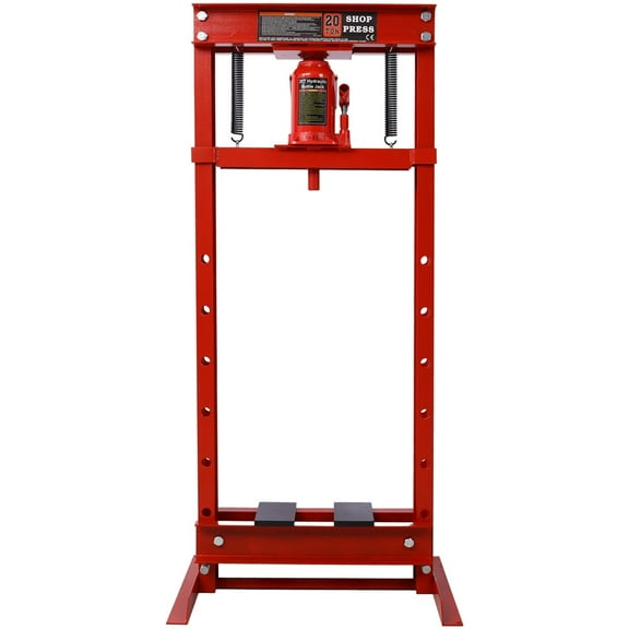 Air Hydraulic Press, 20 Ton Capacity, H-Frame Hydraulic Garage/Shop Floor Press with Stamping Plates, Hand Pump and Hydraulic Piston, Hydraulic Press, Wheel Bearing Press