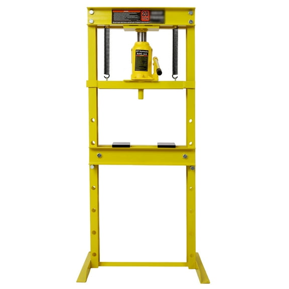 Air Hydraulic Press, 20 Ton Capacity, H-Frame Hydraulic Garage/Shop Floor Press with Stamping Plates, Hand Pump and Hydraulic Piston, Hydraulic Press, Wheel Bearing Press