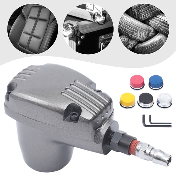 Air Impact Hammer Kit 1000Time/Minute Handheld Pneumatic Palm Hammer Tool,Pneumatic Hammer Hand-held Air Flat Hammer 6 Heads Tool Set 1000 Times/Minute