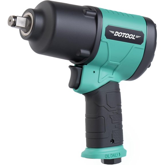 Air Impact Wrench 1/2 Inch Square Drive Heavy Duty 880 ft-Lbs Max Loosening Torque Output Pneumatic Impact Wrench Twin Hammer 7800RPM for Automobile Repair