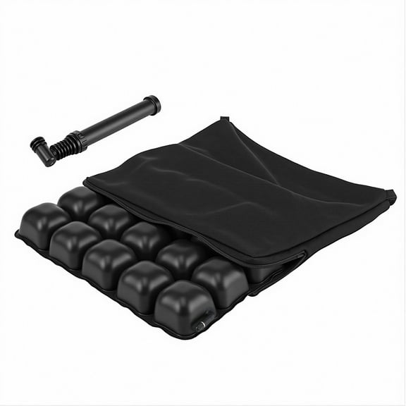 Air Inflatable Mosaic Wheelchair Seat Cushion, for Reducing Skin and Tissue Pressure and Preventing Pressure Sores, Tailbone Pain Relief 16.5"*16.5"