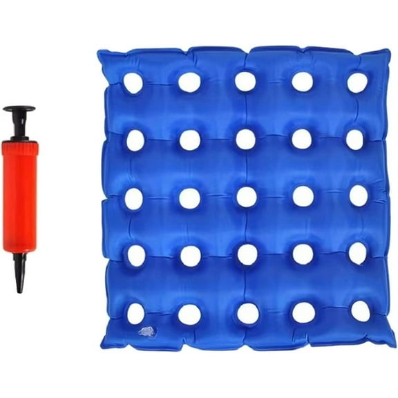 Air Inflatable Seat Cushion Set 1 Pack,Soft Inflatable Waffle Cushion,Pressure Ulcer Cushion for Pressure Sores,Travel Seat Cushion for Chair,Adjustable Air Pressure Pillow for Sitting Pain Free