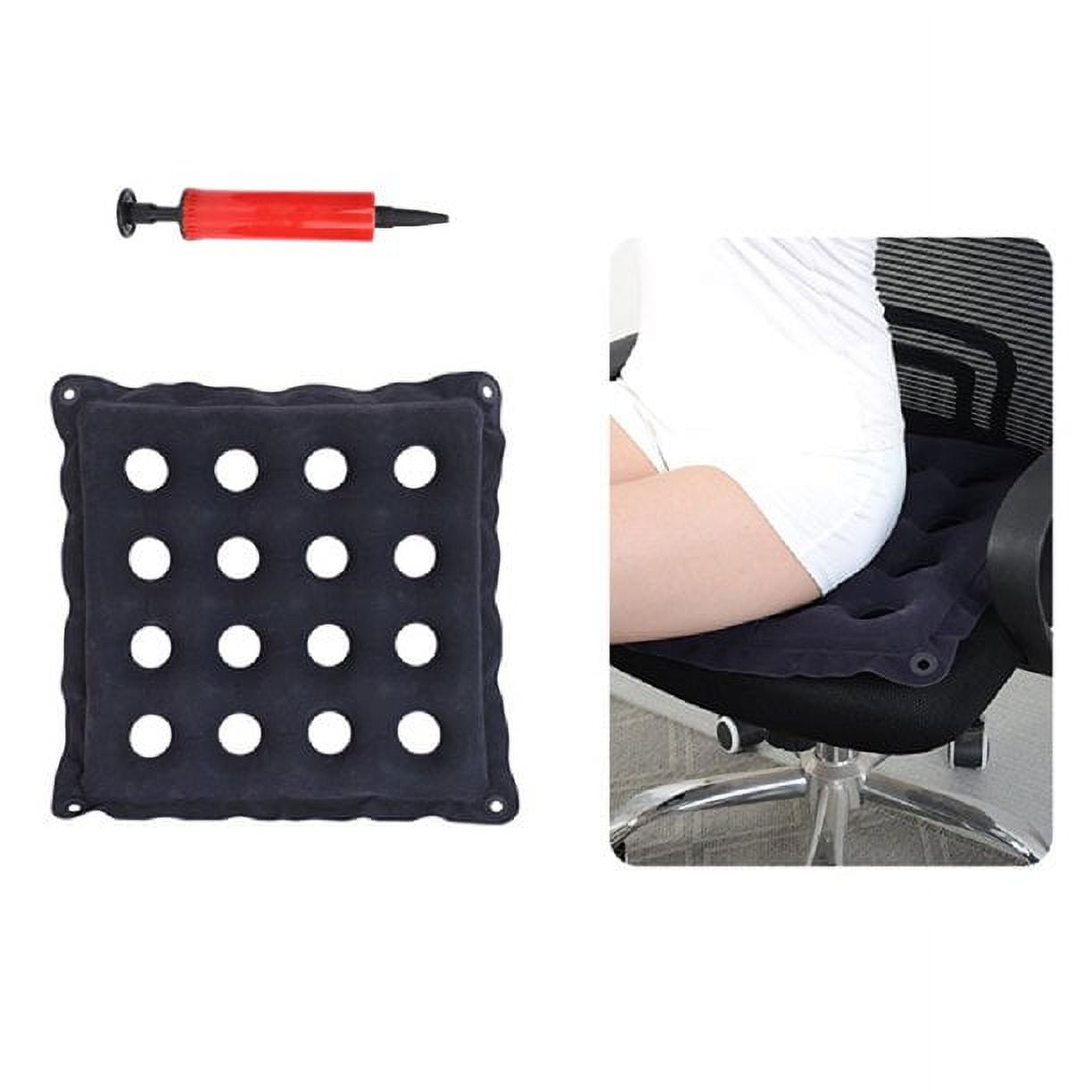 Air Cushion Inflatable Seat, Air Cell Cushion Anti Decubitus Wheelchair Seat  Air Cushion Mattress with 9 Holes Breathable & Plastic,Self-Inflating  Cushion for Longer Sitting Car/Office Wheelchair 