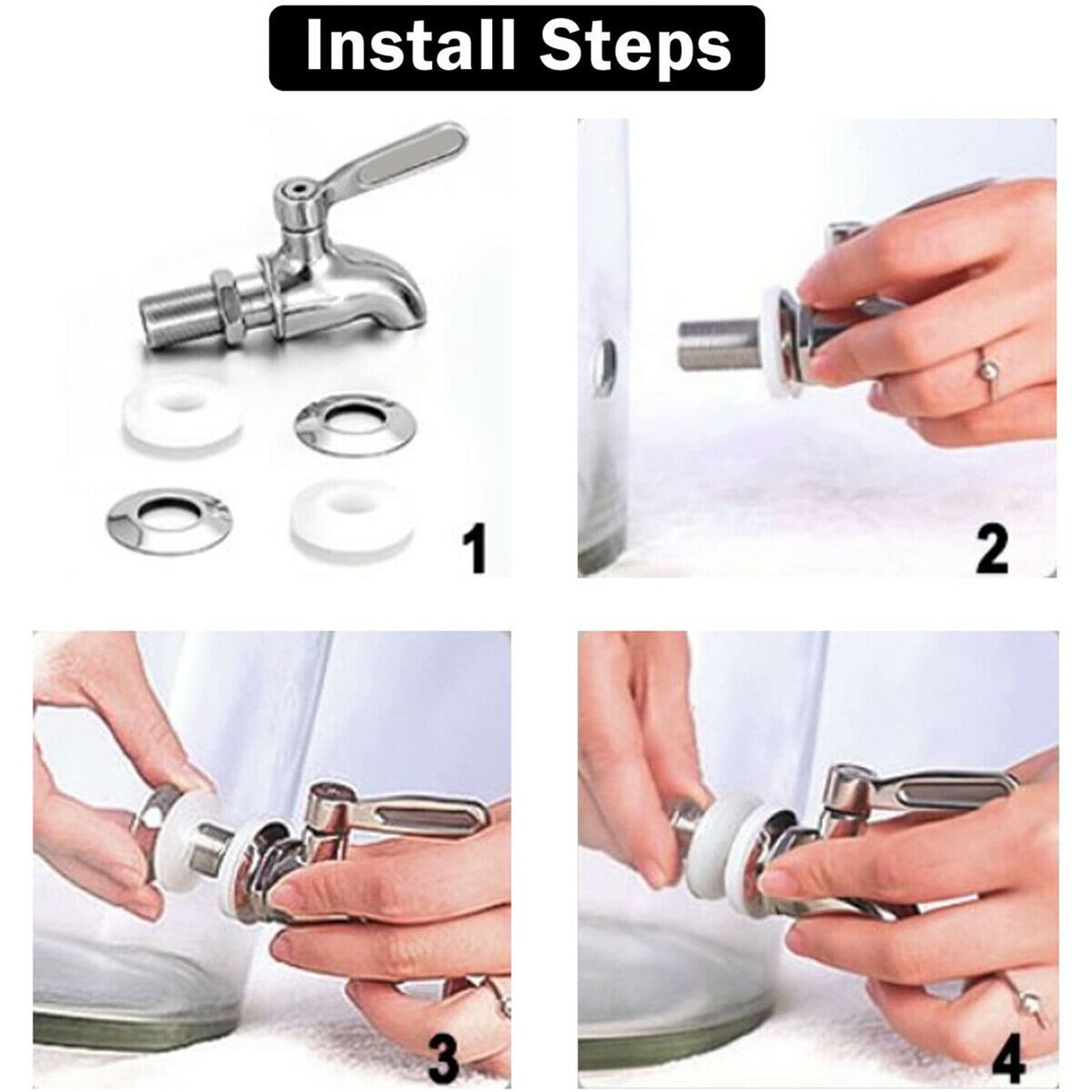 Air Inflator with Pressure Gauge Stainless Steel Beverage Water