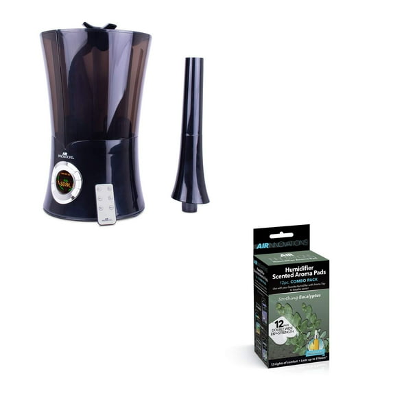 Air Innovations 2.15 Gal Cool Mist Humidifier w/ Aromatherapy Refill, Eucalyptus