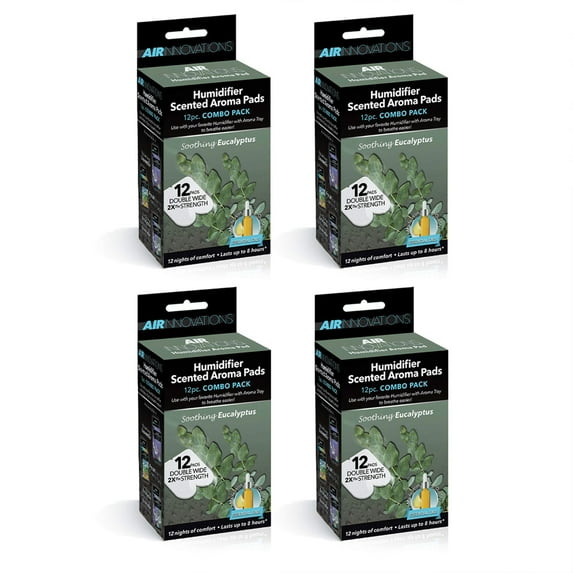 Air Innovations Oil Humidifier Aromatherapy Refill, Eucalyptus (48 Pack)