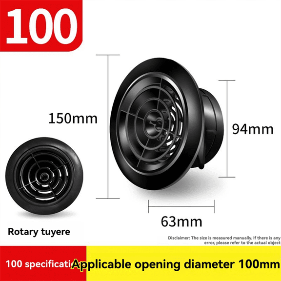 Air Intake Round Fresh Air Outlet Fresh Air System Air Outlet Exhaust Hood Ventilation Outlet White,2 * Vents,White