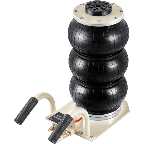 Air Jack 3 Ton, 6600 lbs Triple Bag Pneumatic Jack, Fast Lifting, 5.5-17.7 Inch Lift Height, 6 Steel Pipes for Car Repair, Short Handle