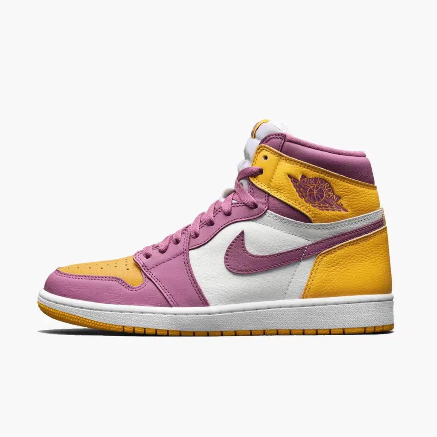 gold and purple jordans