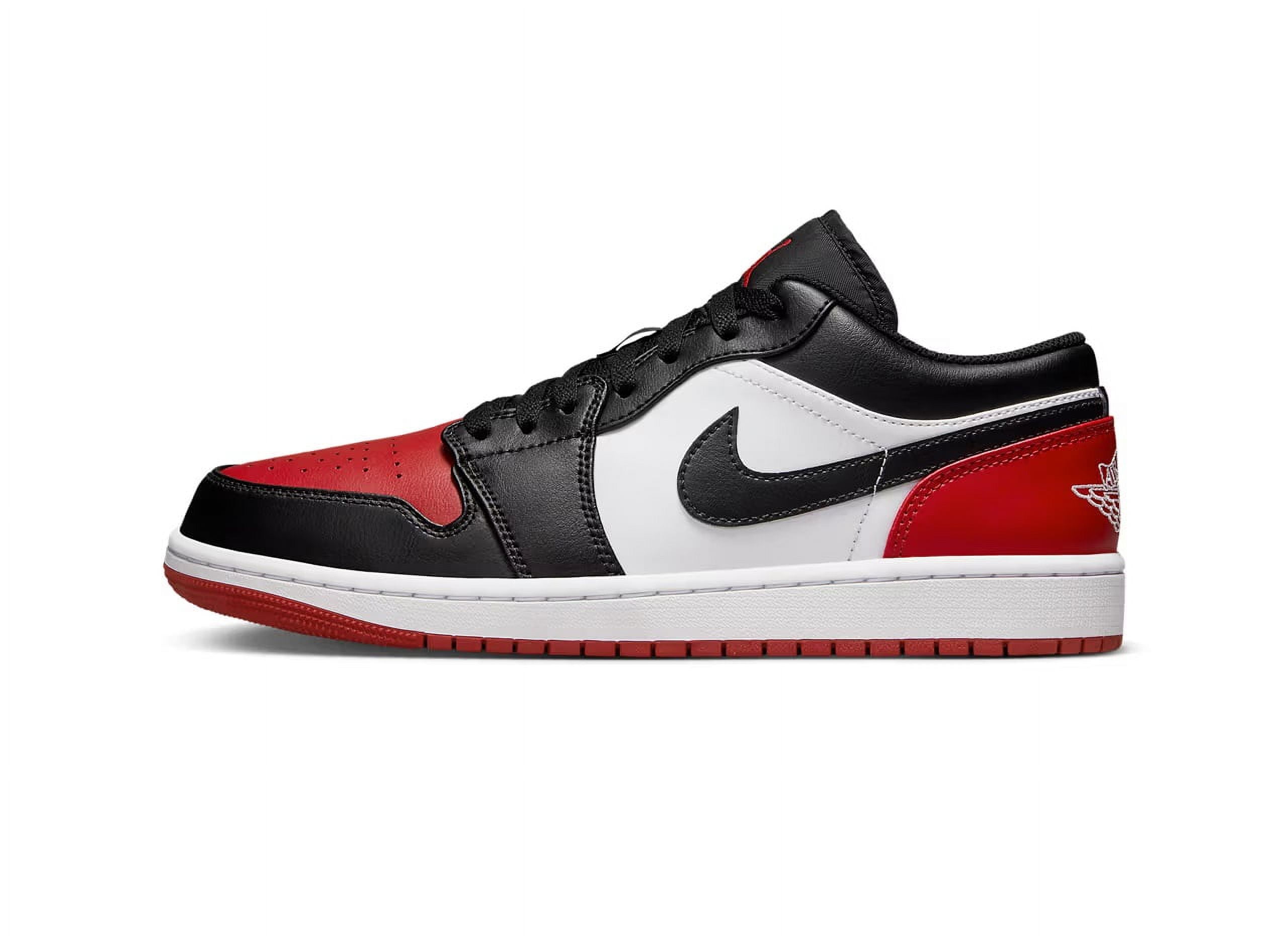 Nike Air Jordan 1 Low Bred Toe 2.0 Men's Style 553558 in White