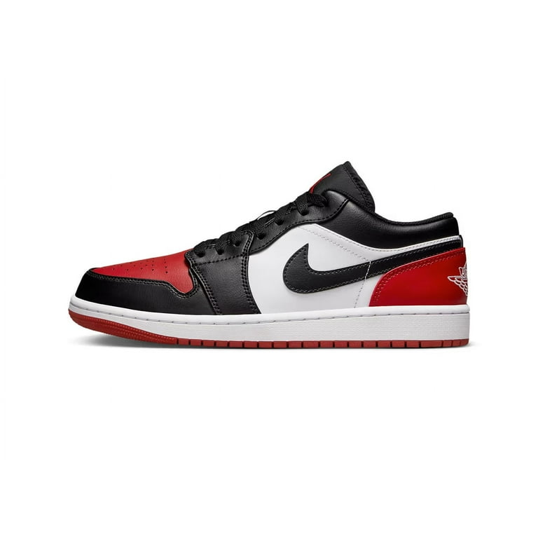 Nike Air Jordan 1 Low Bred Toe 2.0 Men's Style 553558 in White