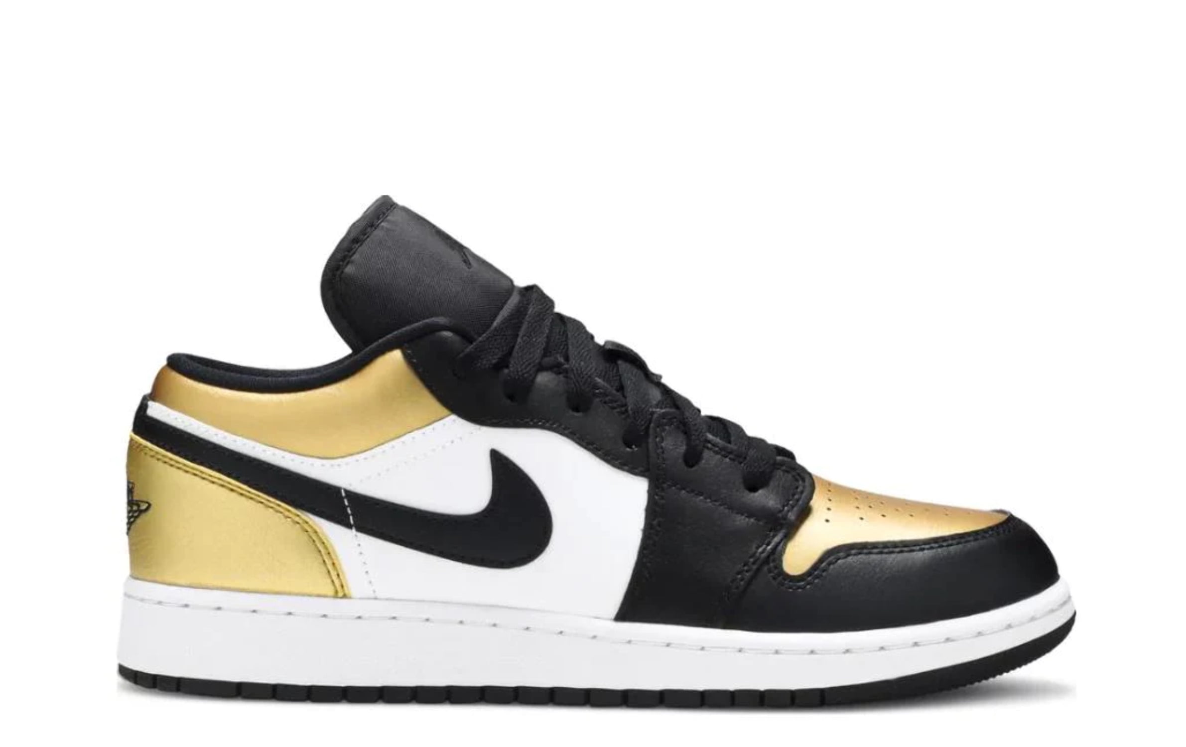 Air Jordan 1 Low Gs Gold Toe Cq9487 700 Size 4.5 Big Kids