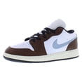 thumbnail image 1 of Nike Air Jordan 1 Low SE Leather GS Boys Shoes Size 5.5, Color: White/Black/Sail/Blue Grey, 1 of 4