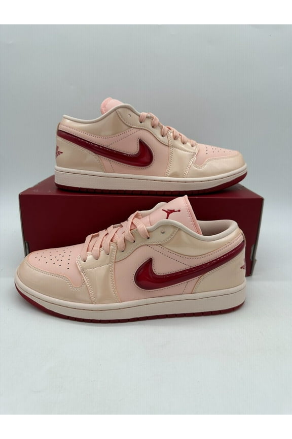 Air Jordan 1 Low SE Women's Shoes HF3174-600, Washed Coral/Washed Coral/Gym Red Size 11.5
