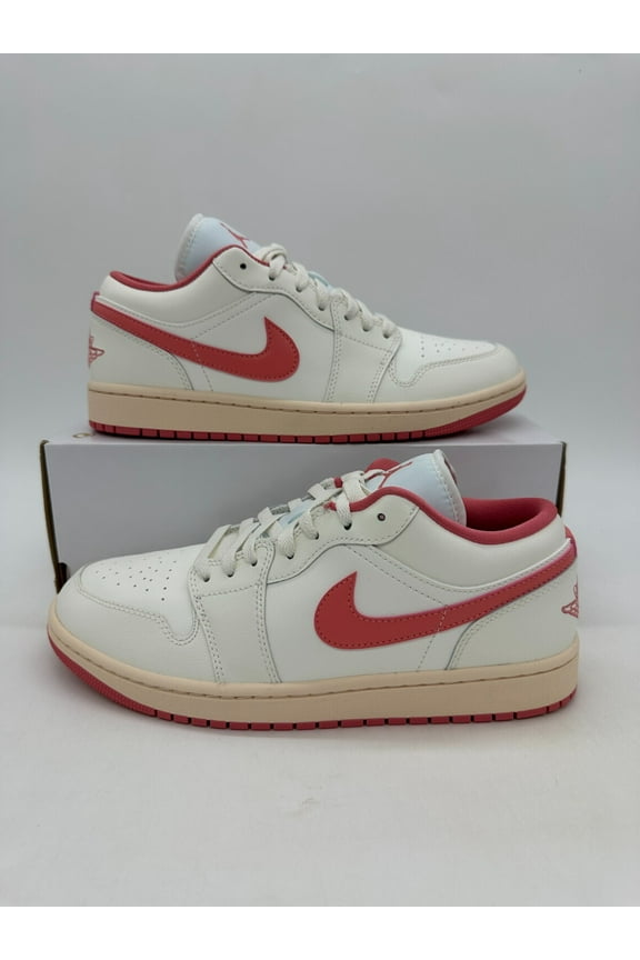 Air Jordan 1 Low Womens Size 10.5 Mens size 9 Sail Pink Leather Shoes DC0774 109