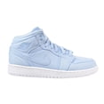 thumbnail image 1 of Air Jordan 1 Mid BG Big Kid's Shoes Ice Blue/Ice Blue/White 554725-425, 1 of 7