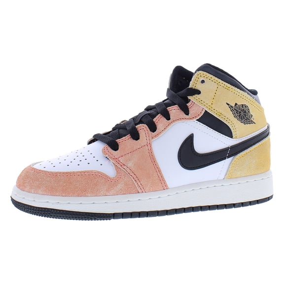 Air Jordan 1 Mid DX4365-800 Youth Multicolor Basketball Sneaker Shoes REF201 (6.5Y)